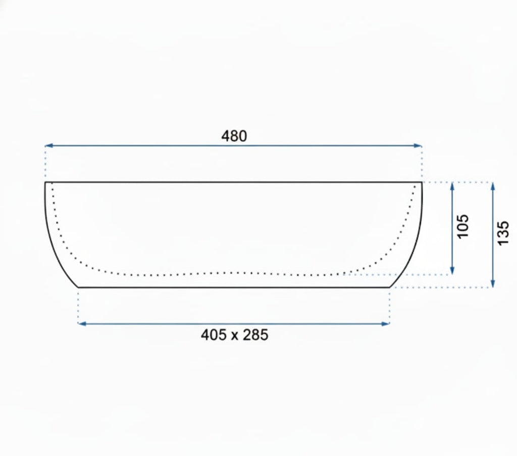 Lavoar pentru blat Amelia dreptunghiular, 480x450 mm