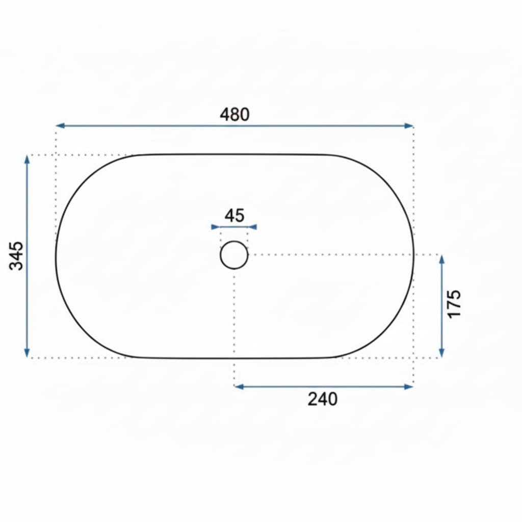 Lavoar pentru blat Amelia dreptunghiular, 480x450 mm