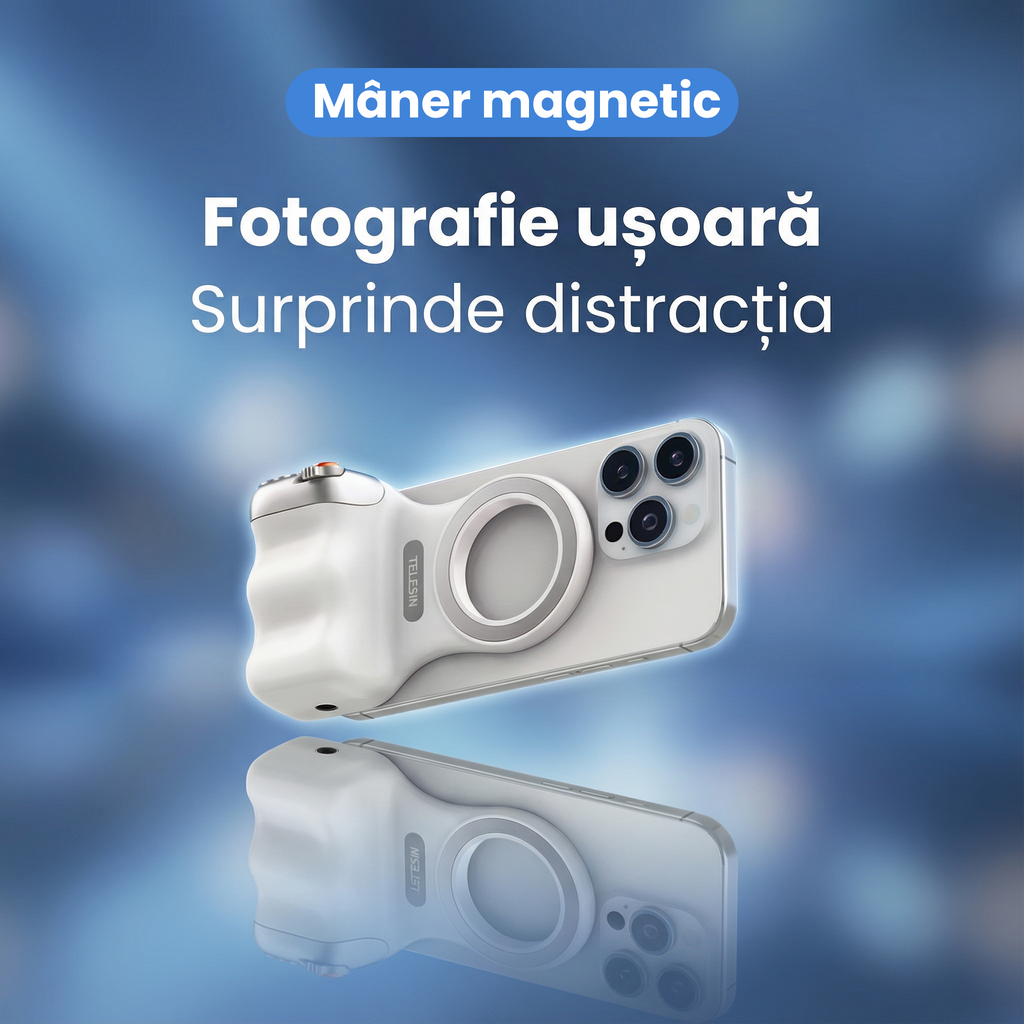 Suport pentru Telefon cu Rotire Magnetică de 360º