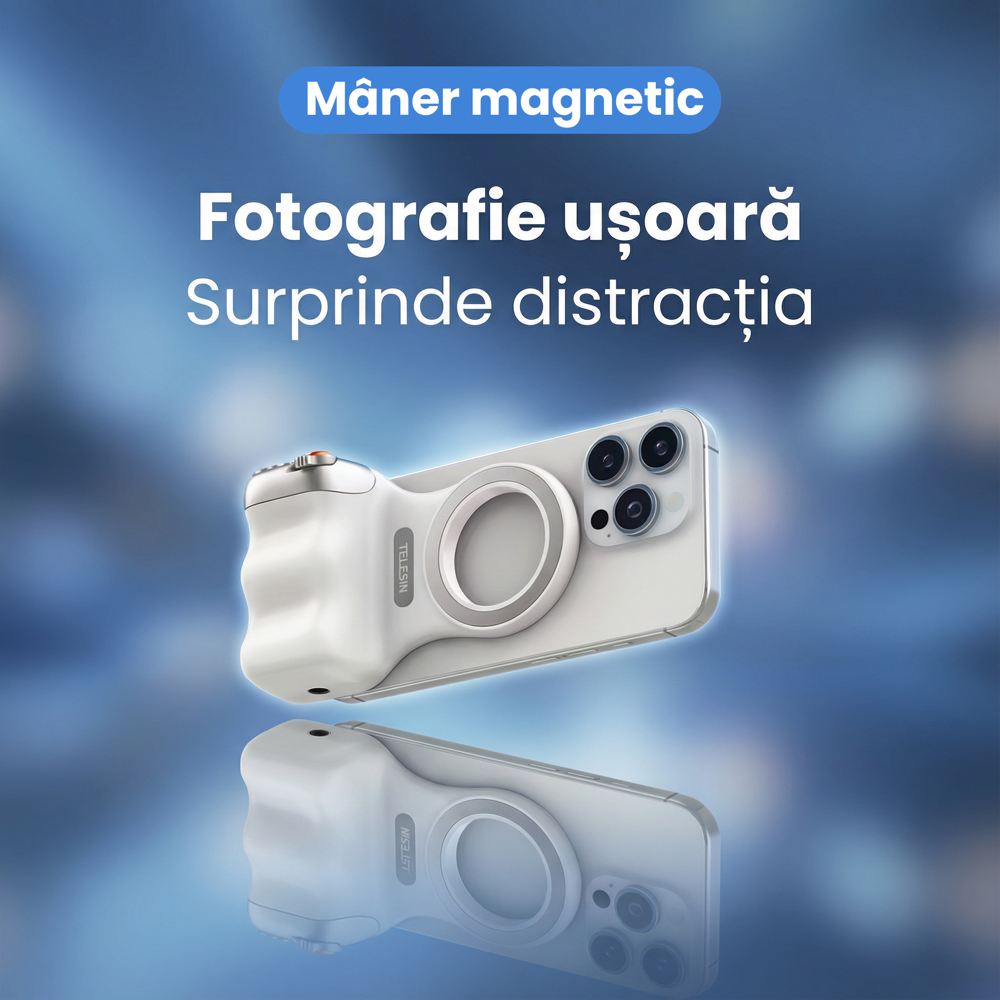 Suport pentru Telefon cu Rotire Magnetică de 360º