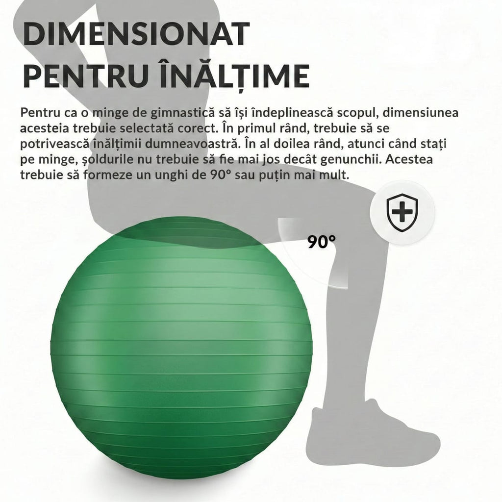 Minge gonflabila de gimnastica pentru fitness 75 cm