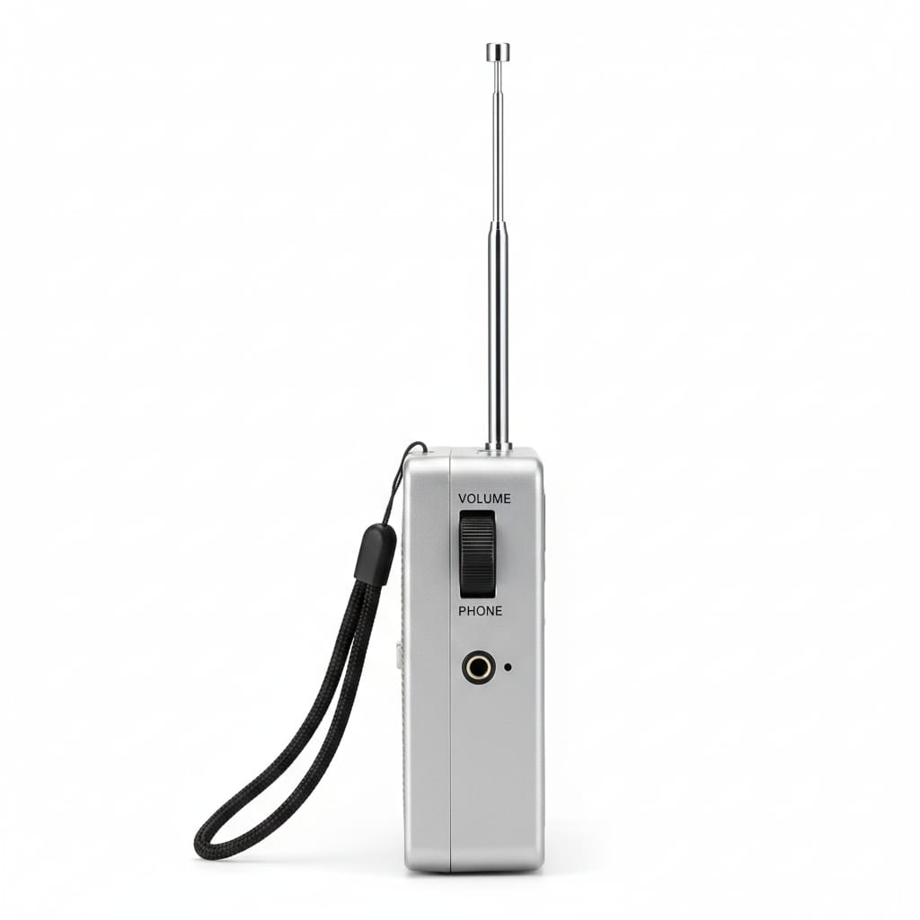 Mini radio portabil AM/FM, cu baterii si receptie puternica, model ICF-961, ideal pentru uz zilnic si calatorii