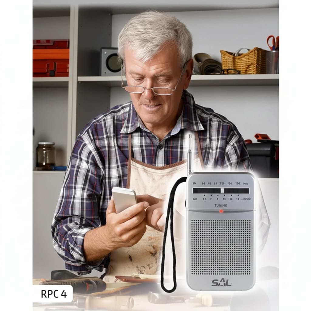 Mini radio portabil AM/FM, cu baterii si receptie puternica, model ICF-961, ideal pentru uz zilnic si calatorii