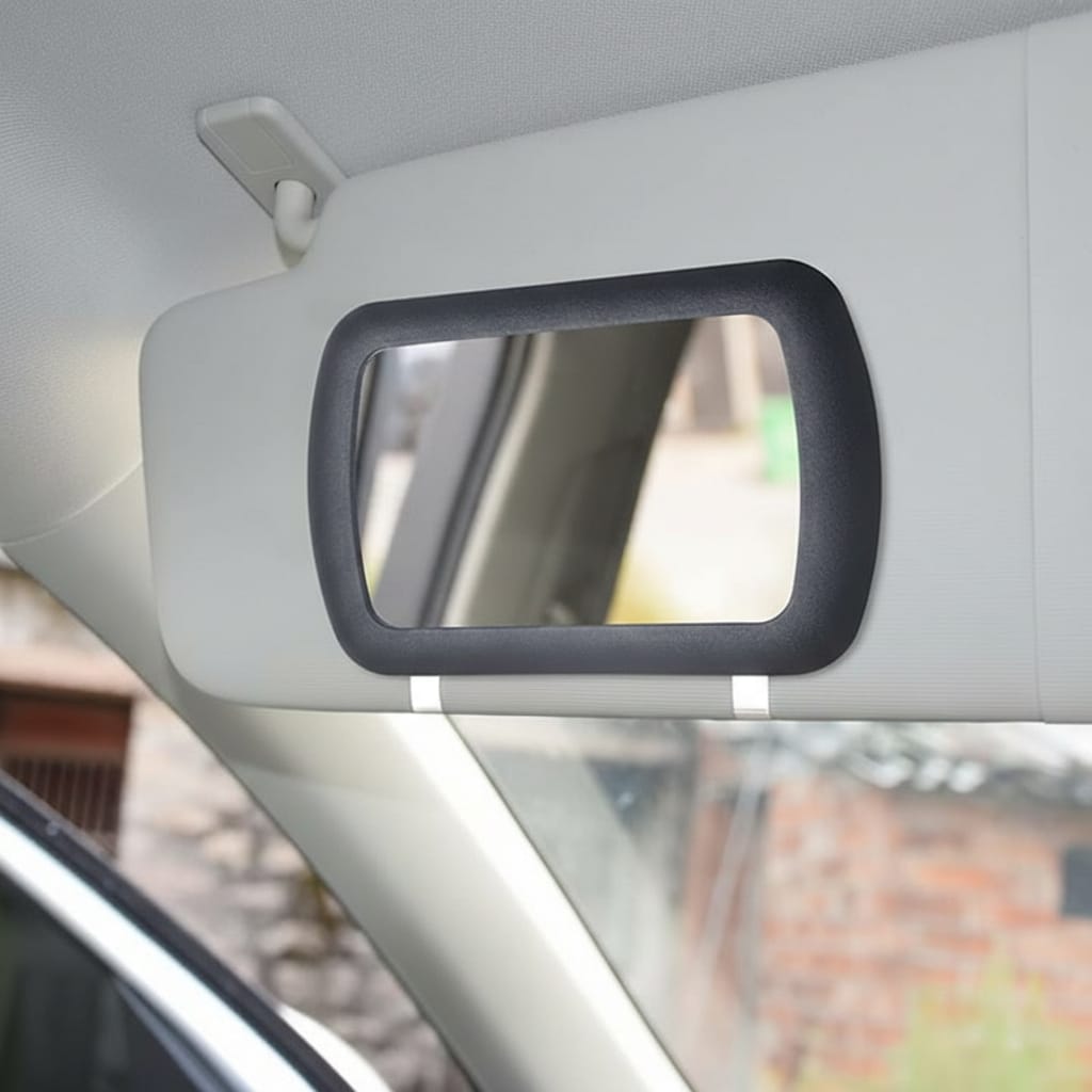 Oglindă machiaj auto adezivă pentru parasolar, format mare, vizualizare clară