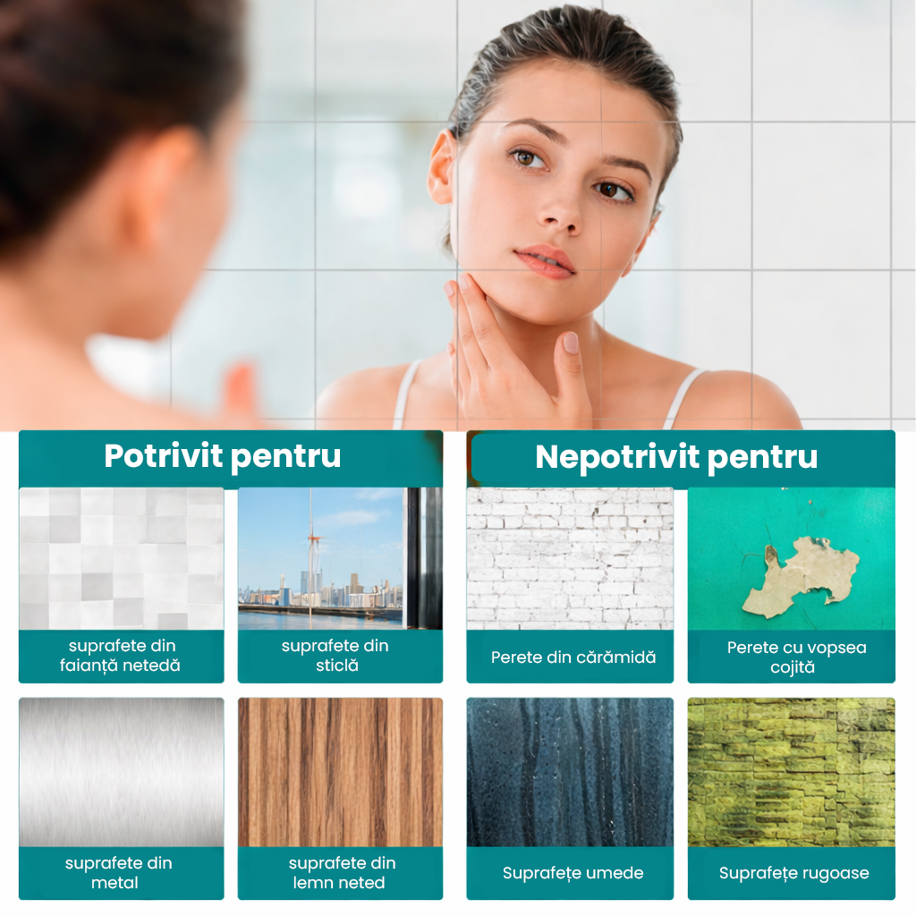 Set 6 Oglinzi Acrilice Autoadezive
