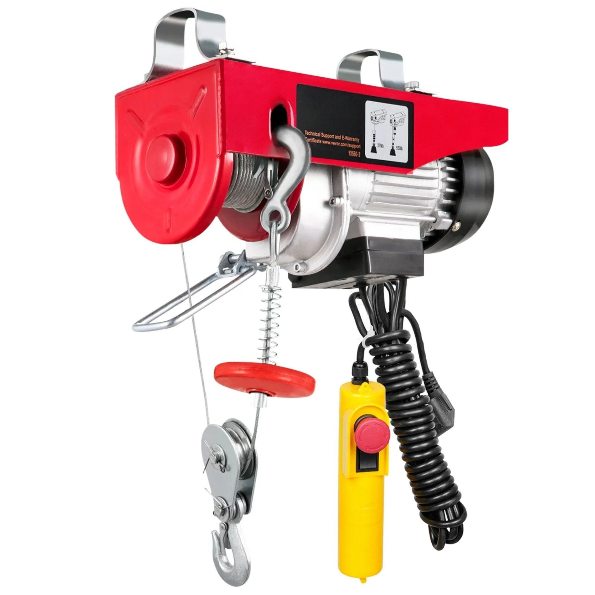 Palan Electric cu Cablu de Otel – Capacitate 250 kg, Motor 510W, Telecomandă 4.2 m
