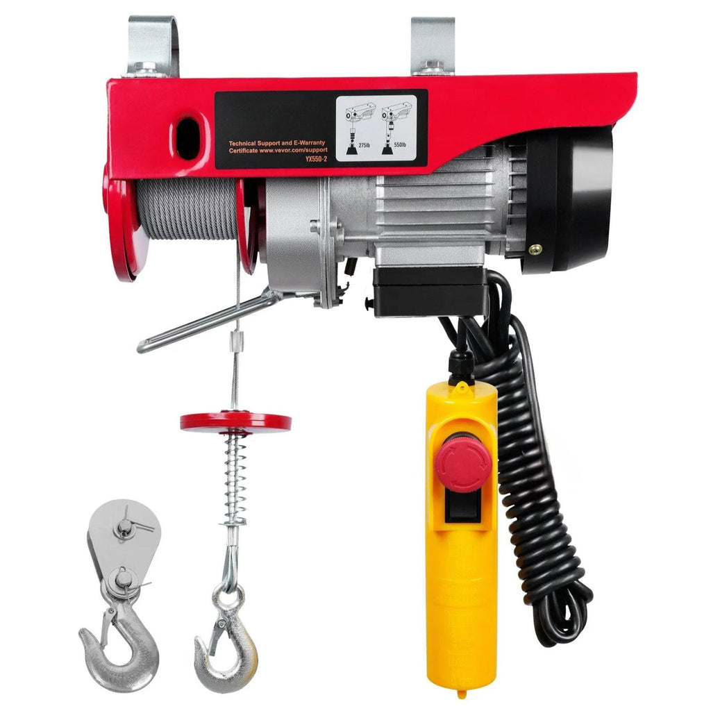 Palan Electric cu Cablu de Otel – Capacitate 250 kg, Motor 510W, Telecomandă 4.2 m