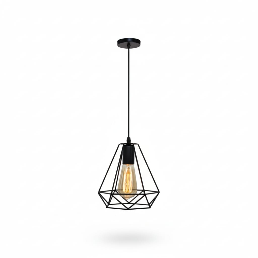 Pendul negru cu Design Vintage Ajustabil – iluminat vintage cu design retro