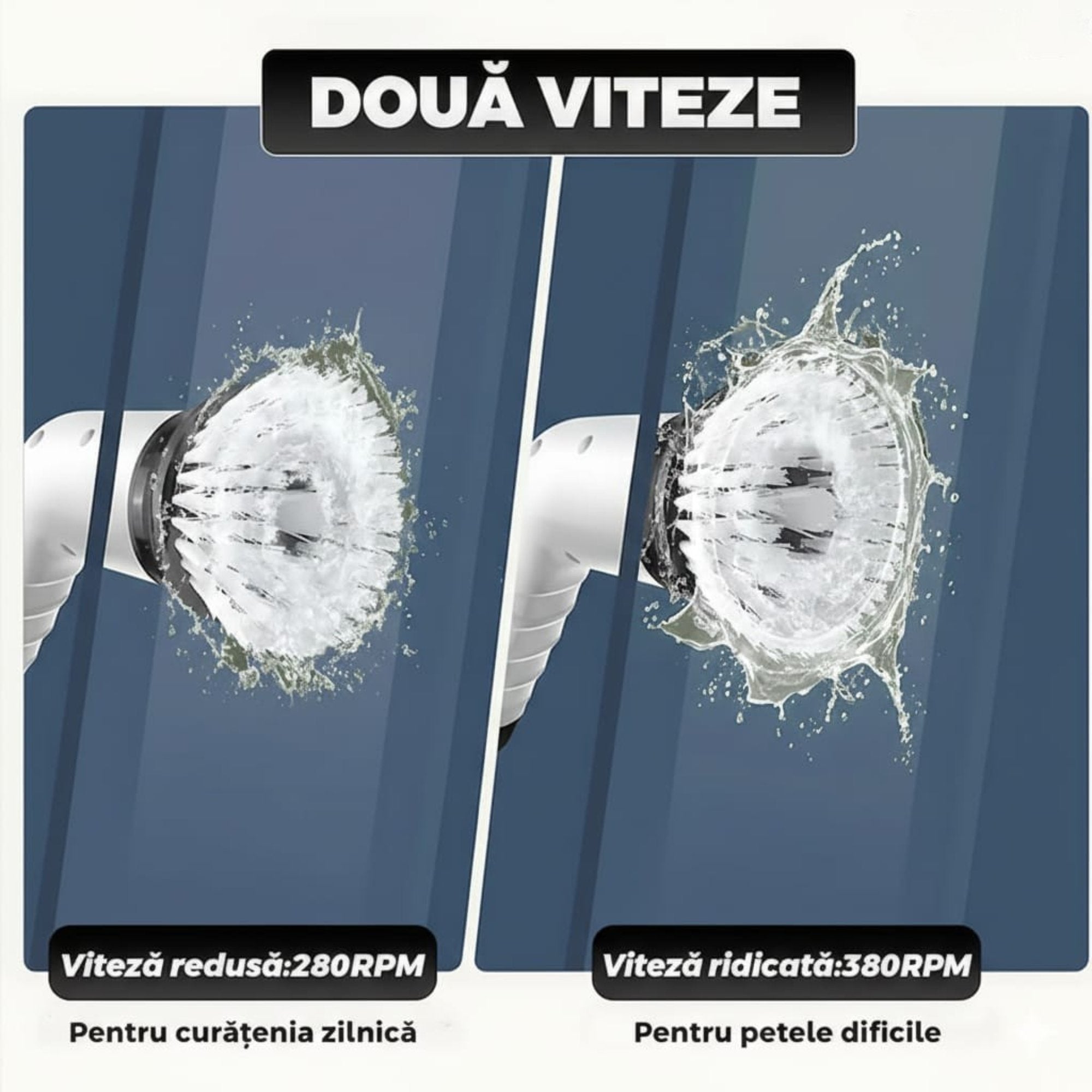 Perie electrica rotativa cu maner extensibil, 9 capete, 2 viteza