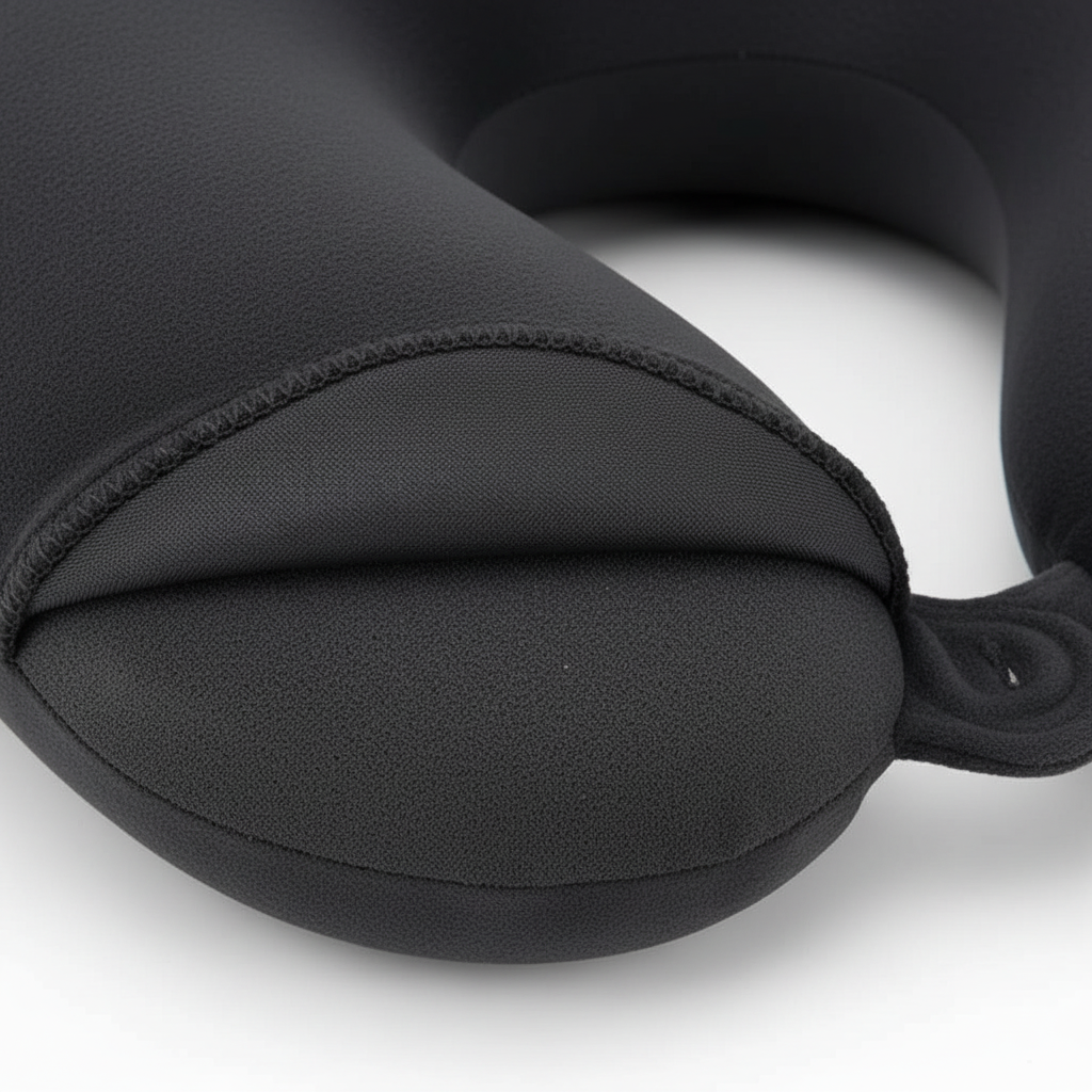 Perna de Voiaj Ergonomică cu Spumă de Memorie, Suport Cervical 360°, Dimensiuni 24x26 cm