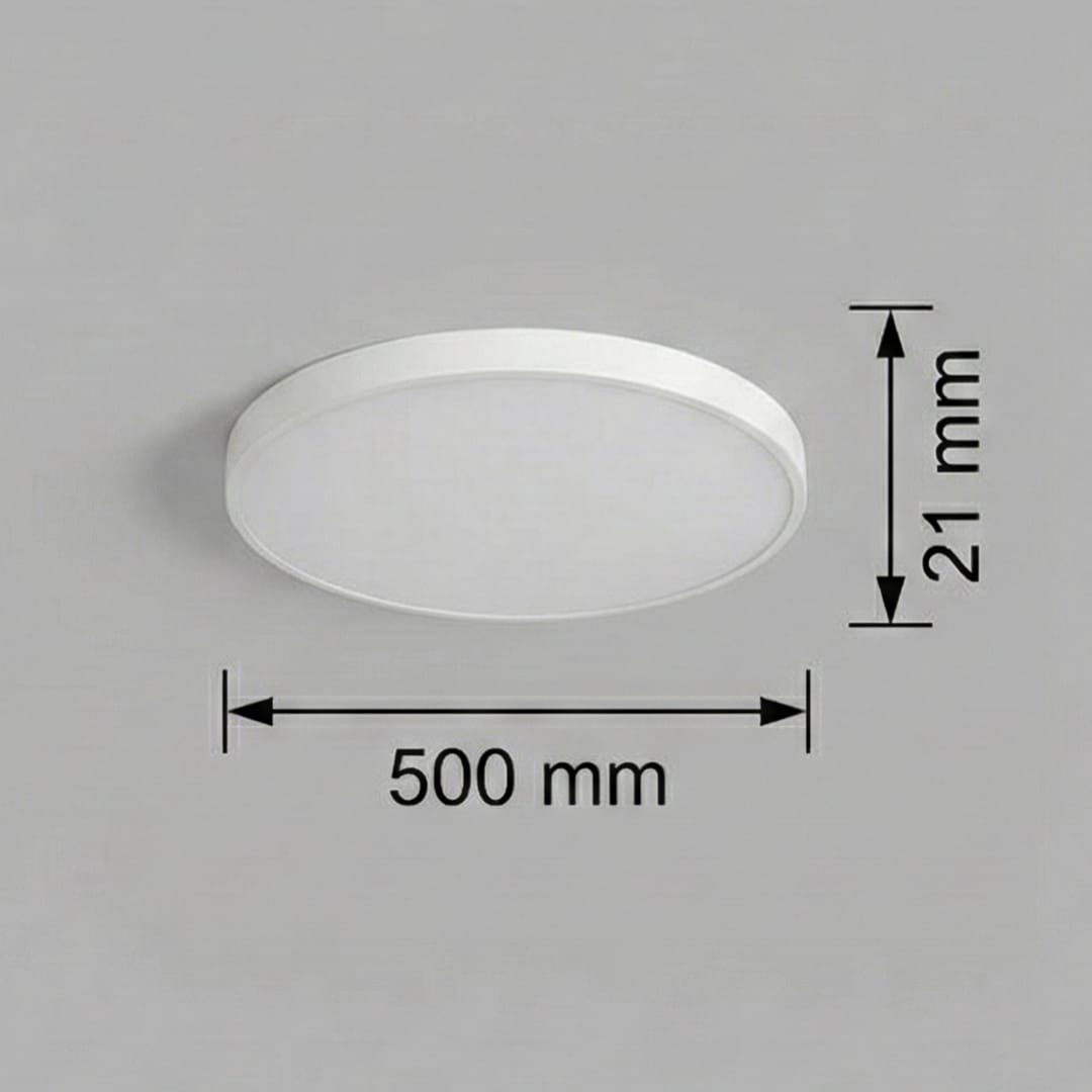 Plafoniera LED Rotunda Ultra-Thin 50cm, IP44, Alb Rece, Design Slim, Economie Energie