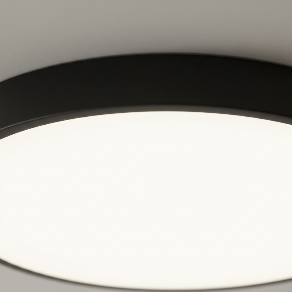 Plafoniera LED Ultra-Slim, 40W, Rotunda, Negru Mat, 400W