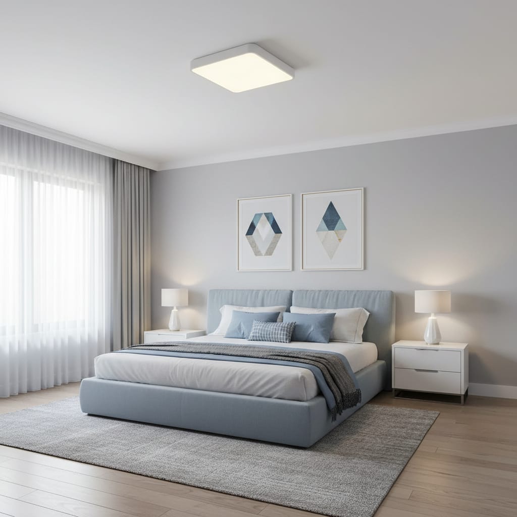 Plafoniera LED Ultra-Slim Patrata 40W, Alb Rece, Design Modern Nexlight