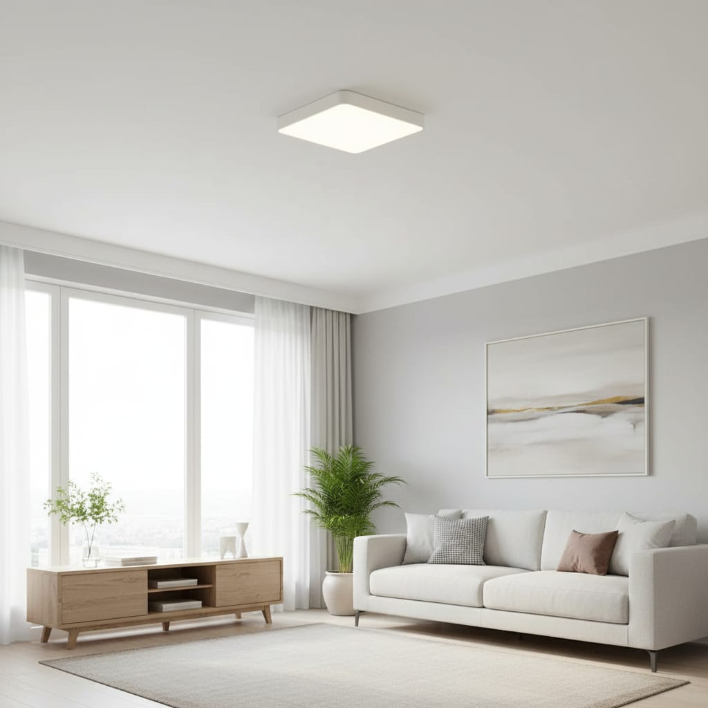 Plafoniera LED Ultra-Slim Patrata 40W, Alb Rece, Design Modern Nexlight