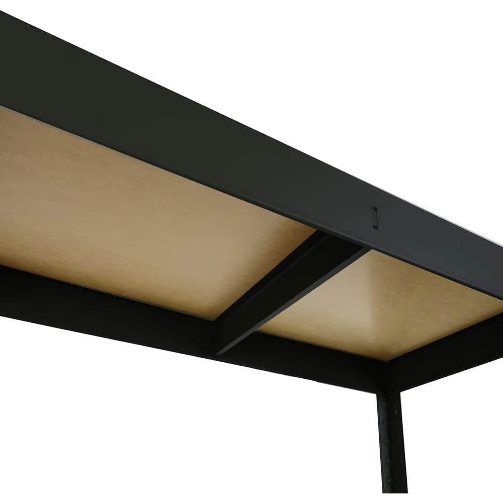 Raft atelier – raft metalic din oțel, 120×40×179 cm, negru