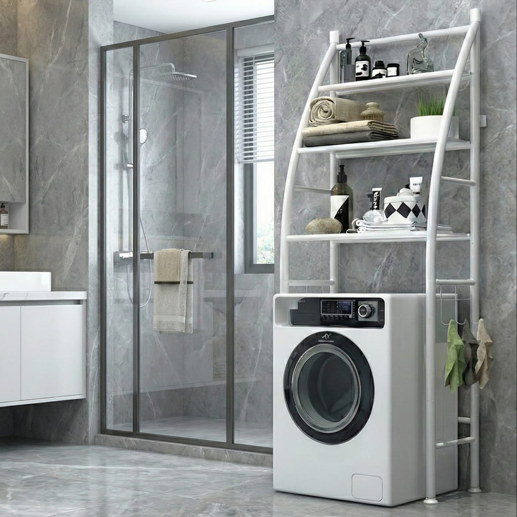 Raft Depozitare Organizator Baie, Toaleta sau Masina de Spalat 160 x 25 x 63 cm