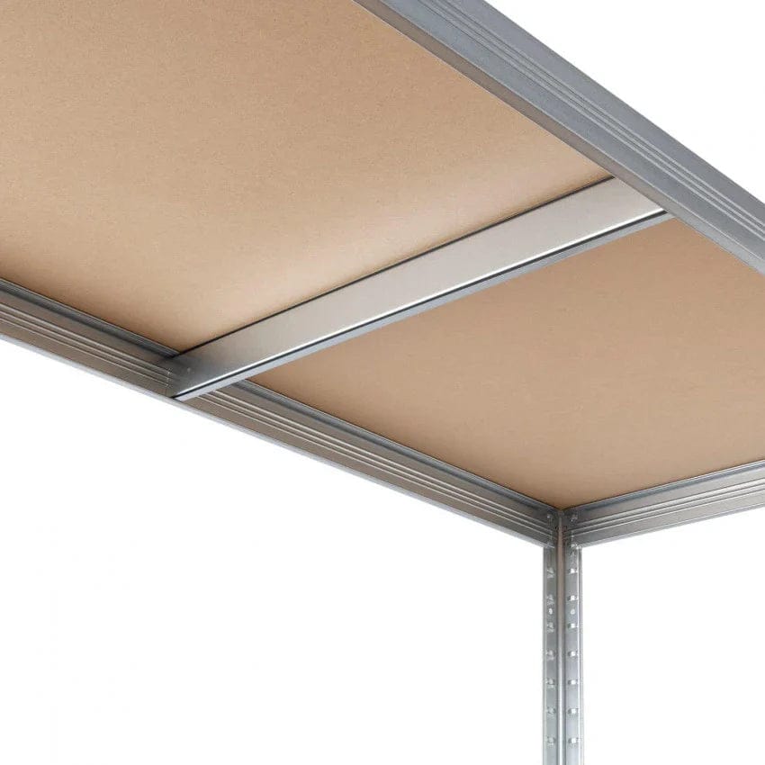 Raft metalic cu 5 polițe MDF, cadru din oțel galvanizat, 150×70×35 cm, 175 kg/poliță