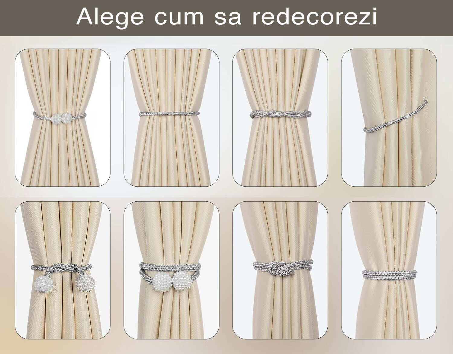 Șnururi Magnetice pentru Perdele si Draperii
