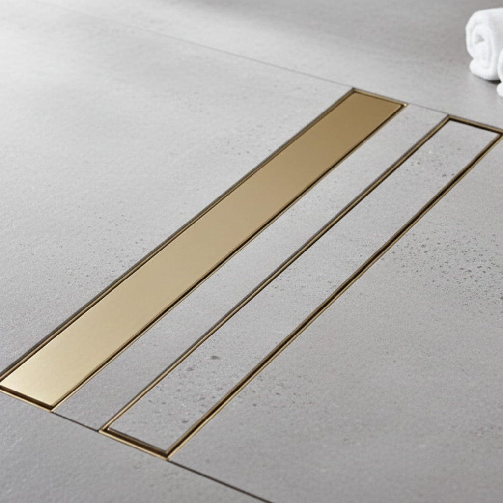 Rigola Dus Pro Brush Neox Gold 70 cm - Otel Inoxidabil, Design 2 în 1