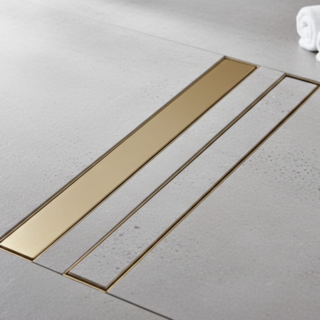 Rigola Dus Pro Brush Neox Gold 70 cm - Otel Inoxidabil, Design 2 în 1