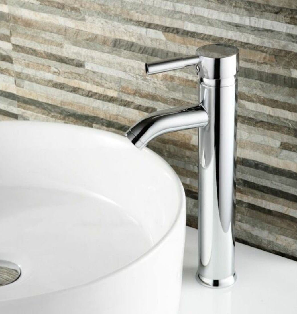 Robinet Lavoar Clasic cu Cap Ceramic, Montaj pe Blat finisaj Argintiu Metalizat