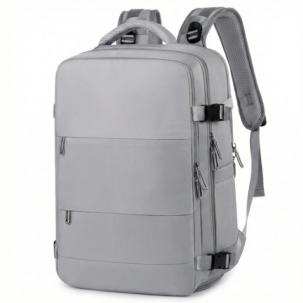 Rucsac de calatorie bagaj de mana, unisex, compartiment pentru laptop si incaltaminte, impermeabil, 46x30x20 cm, gri