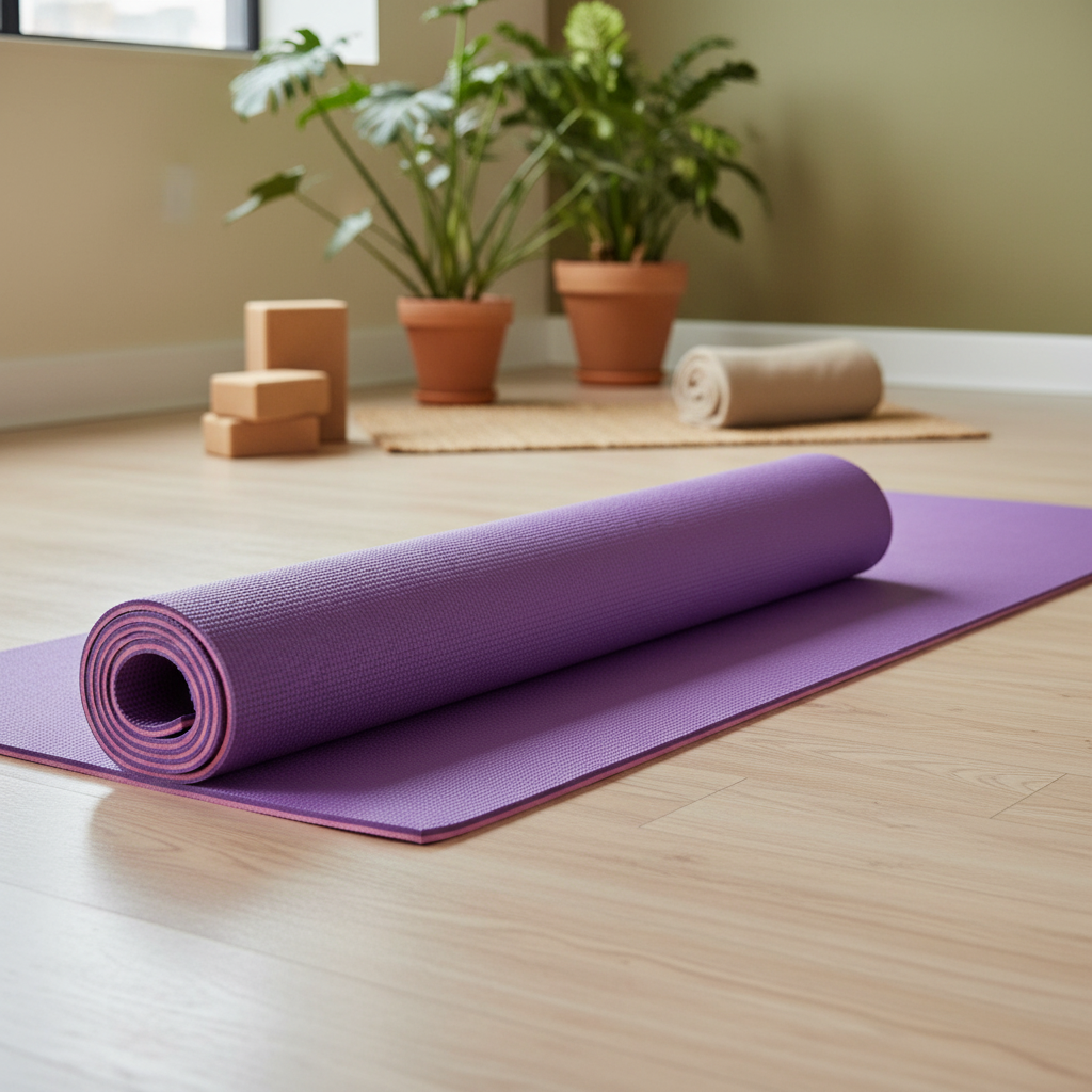 Saltea de exercitii TPE anti-alunecare, Violet