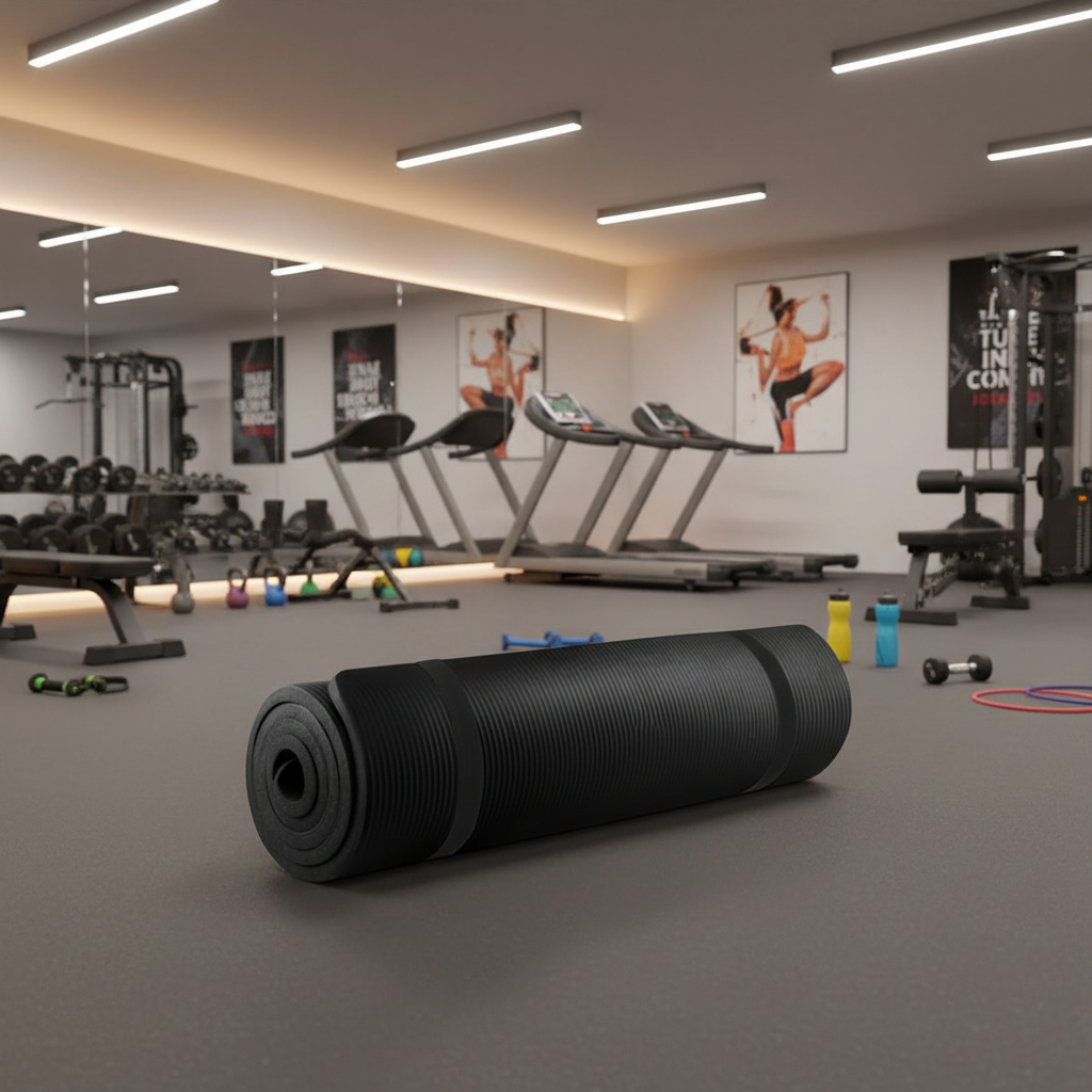 Saltea fitness pentru yoga 1 cm, Neagra