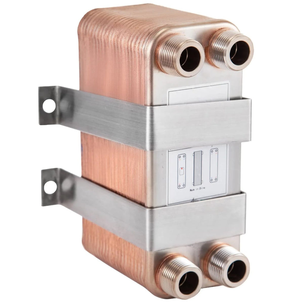 Schimbator de Caldura Placi Inox 316L, 40 Placi, Conexiuni 3/4” MNPT, Compact