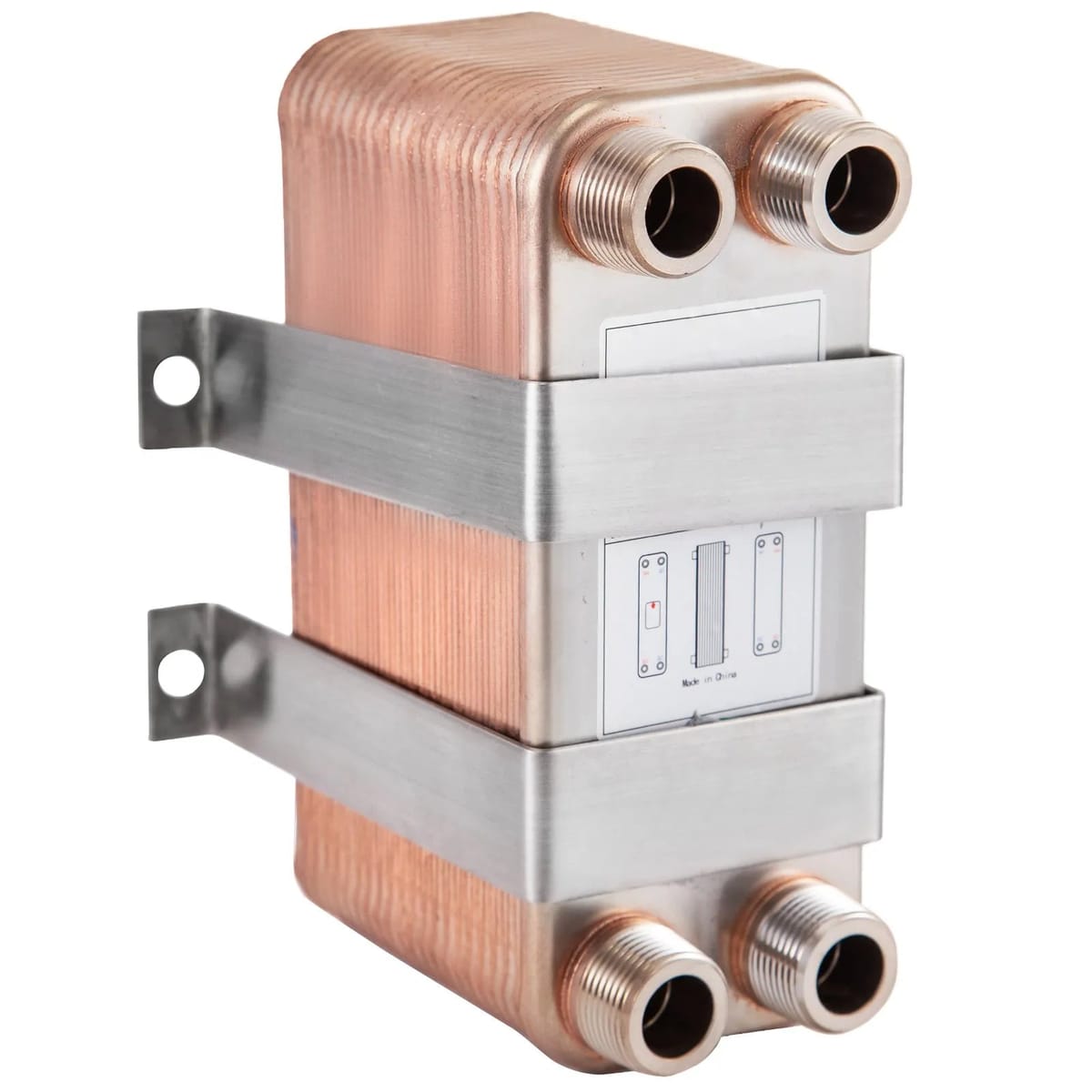 Schimbator de Caldura Placi Inox 316L, 40 Placi, Conexiuni 3/4” MNPT, Compact