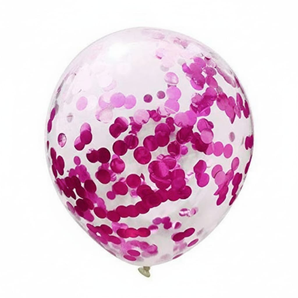 Set 10 Baloane din Latex, Flippy, Model Party Confetti, 5 x Confetti, 5 x Roz