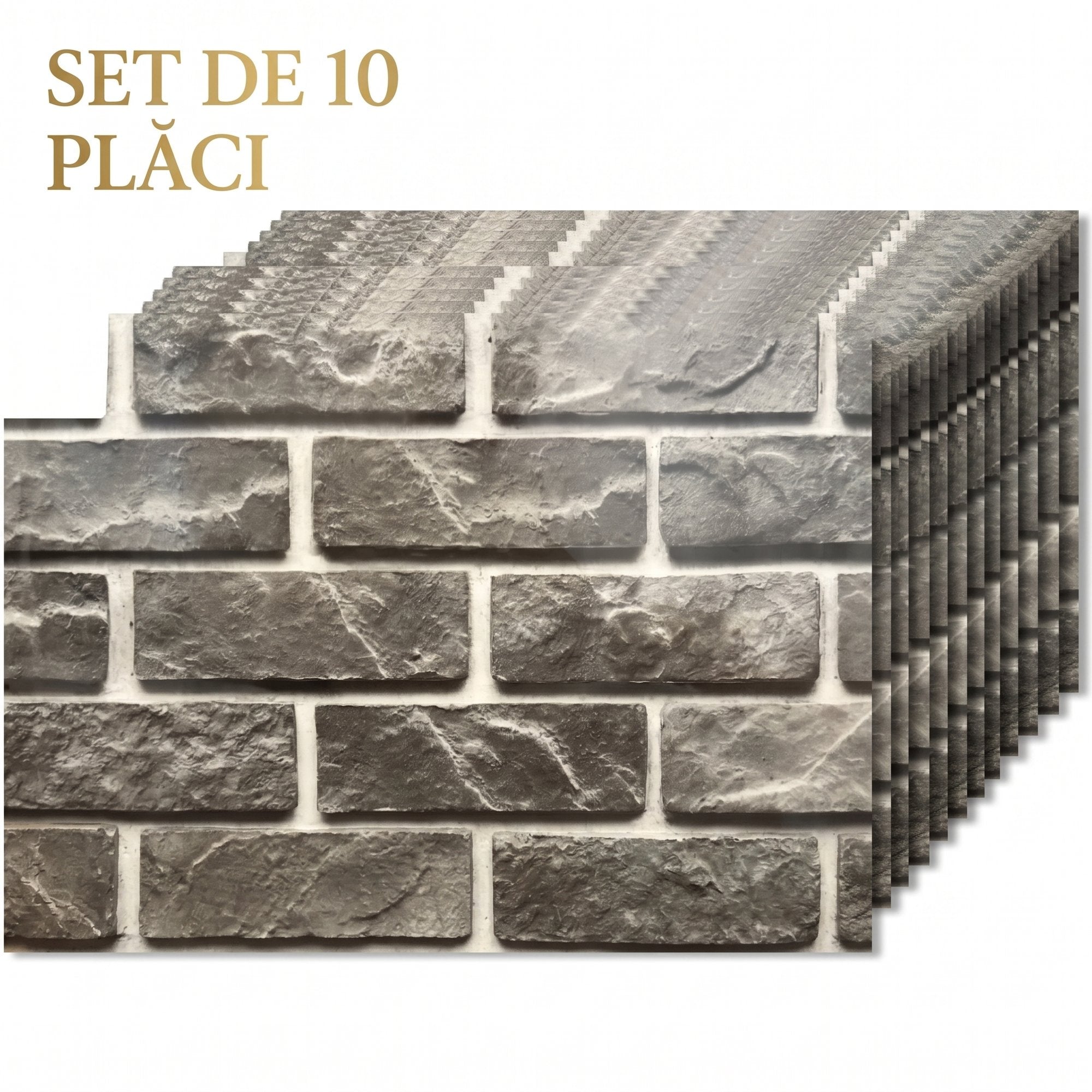 Set 10 Placi PVC Imitatie Marmura Perete, 2mm