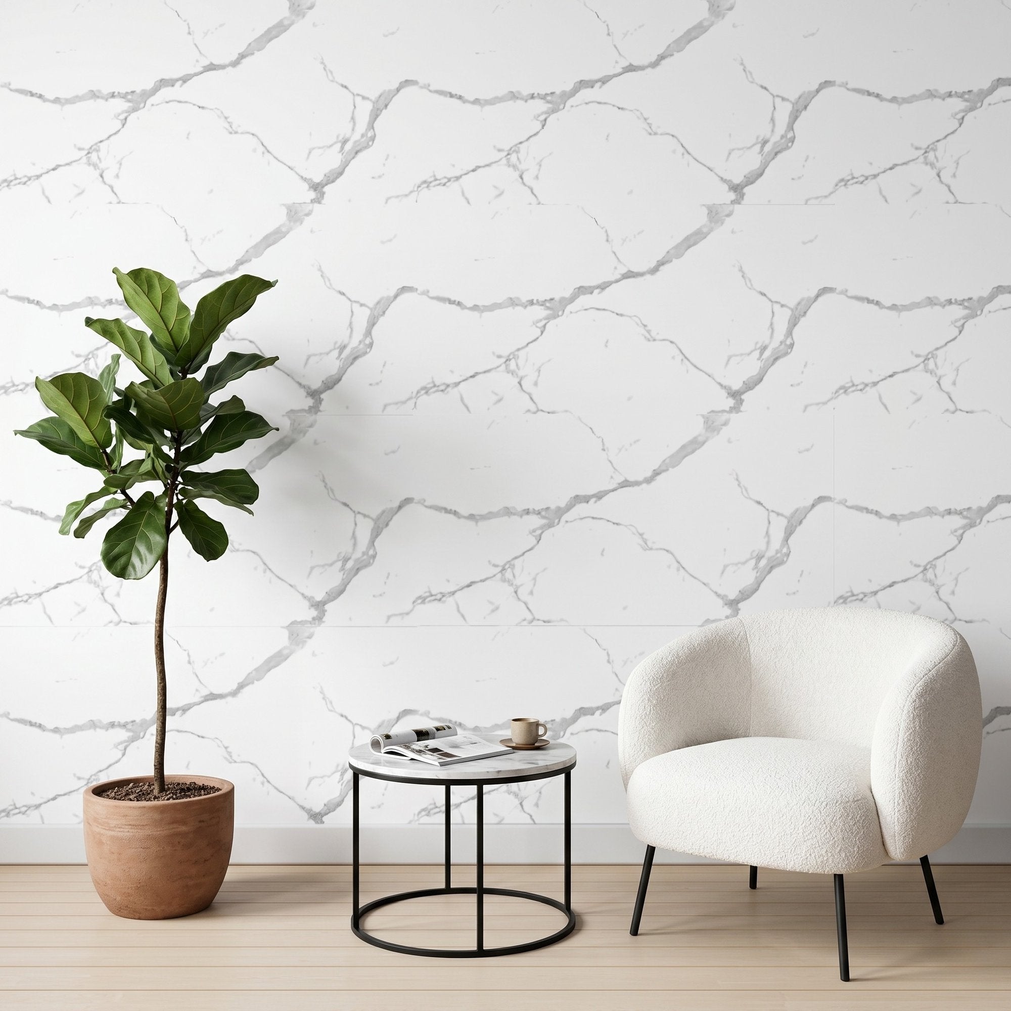 Set 10 x Placi Decorative Imitatie Marmura, Grosime 2mm