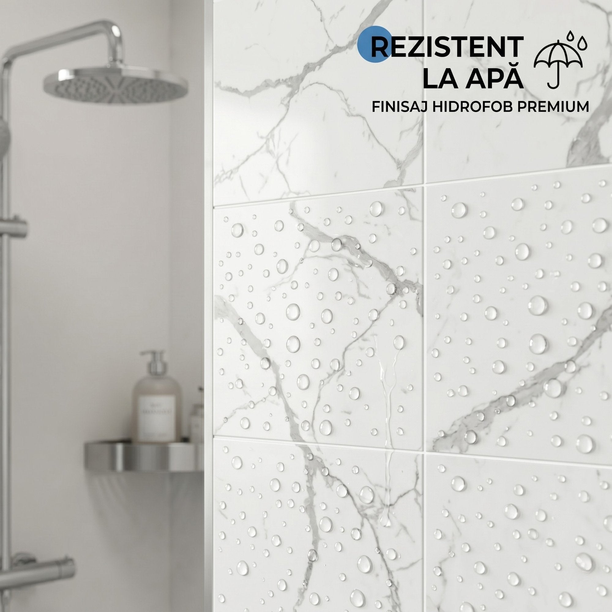 Set 10 x Placi Decorative Imitatie Marmura, Grosime 2mm