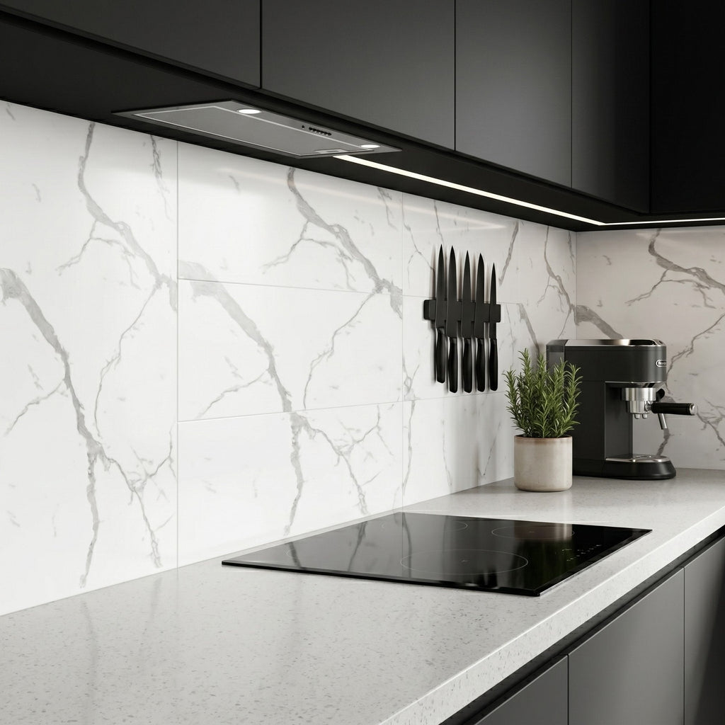 Set 10 x Placi Decorative Imitatie Marmura, Grosime 2mm