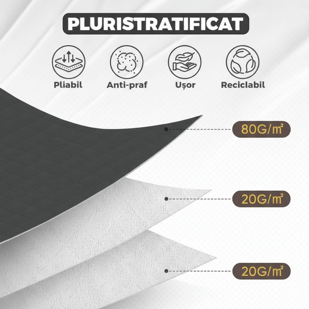 Set 3 Cutii depozitare 84L pliabile cu fereastră transparentă 60x40x35 cm
