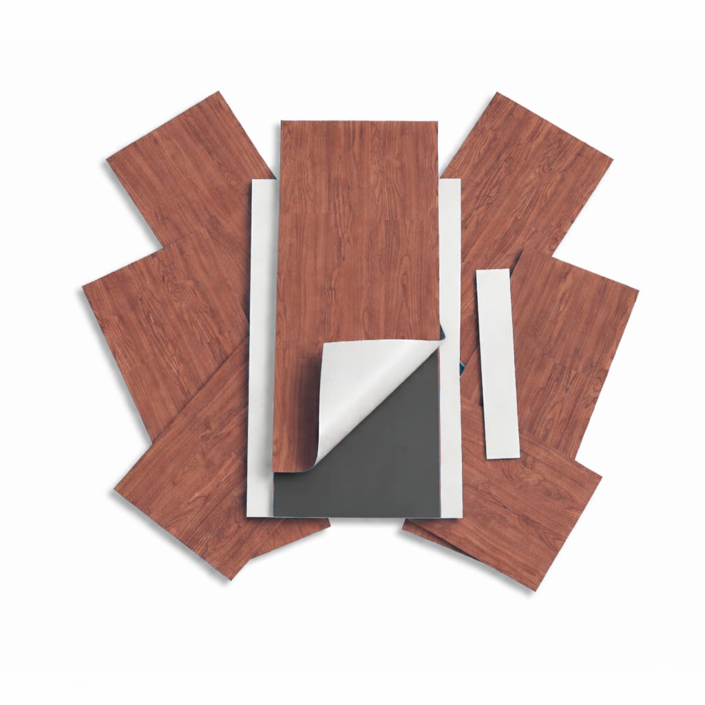 Set 36 Placi Autoadezive pentru pardoseala cu Aspect de Lemn Stejar