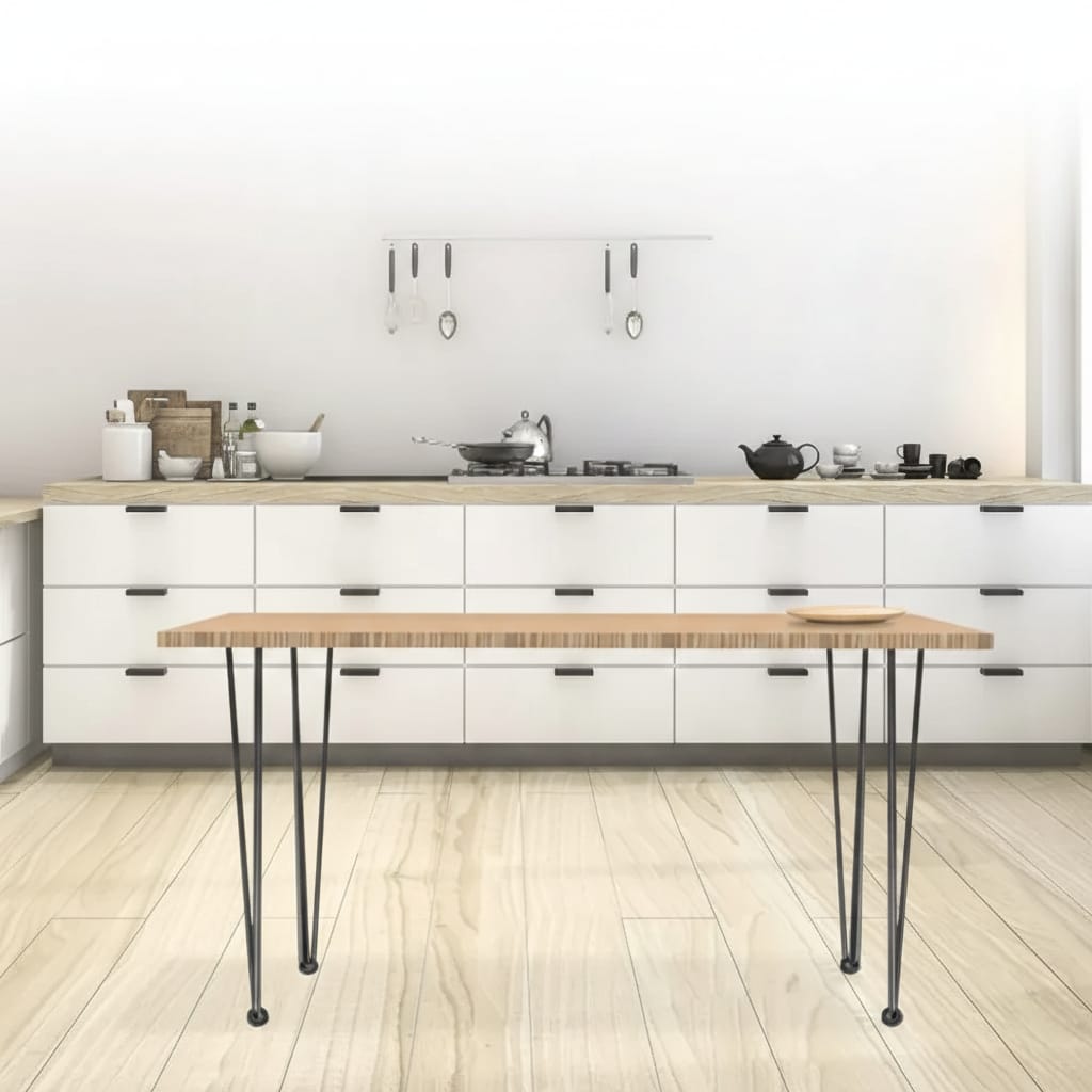 Set 4 Picioare Masa, 40 cm, Negru – Otel Carbon, 3 Tije, Capacitate 100 kg/picior