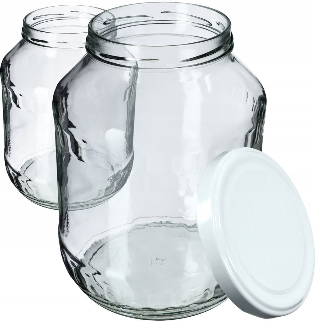 Set 50 capace pentru borcane, albe, capace metalice pentru conserve si dulceturi, 65 mm