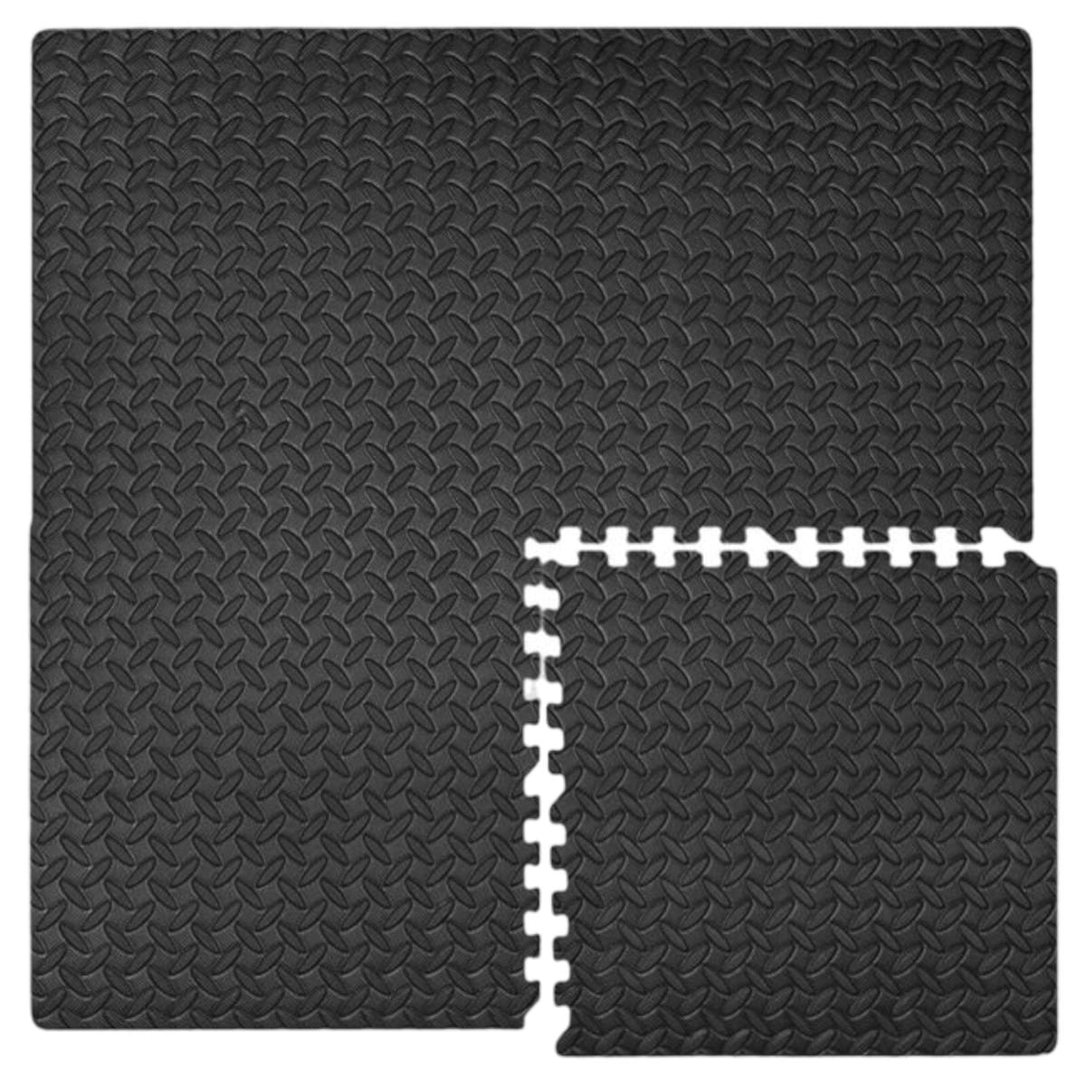 Set de 4 Covorașe Puzzle din Spumă, 61.5x61.5cm, Antracit, pentru Fitness