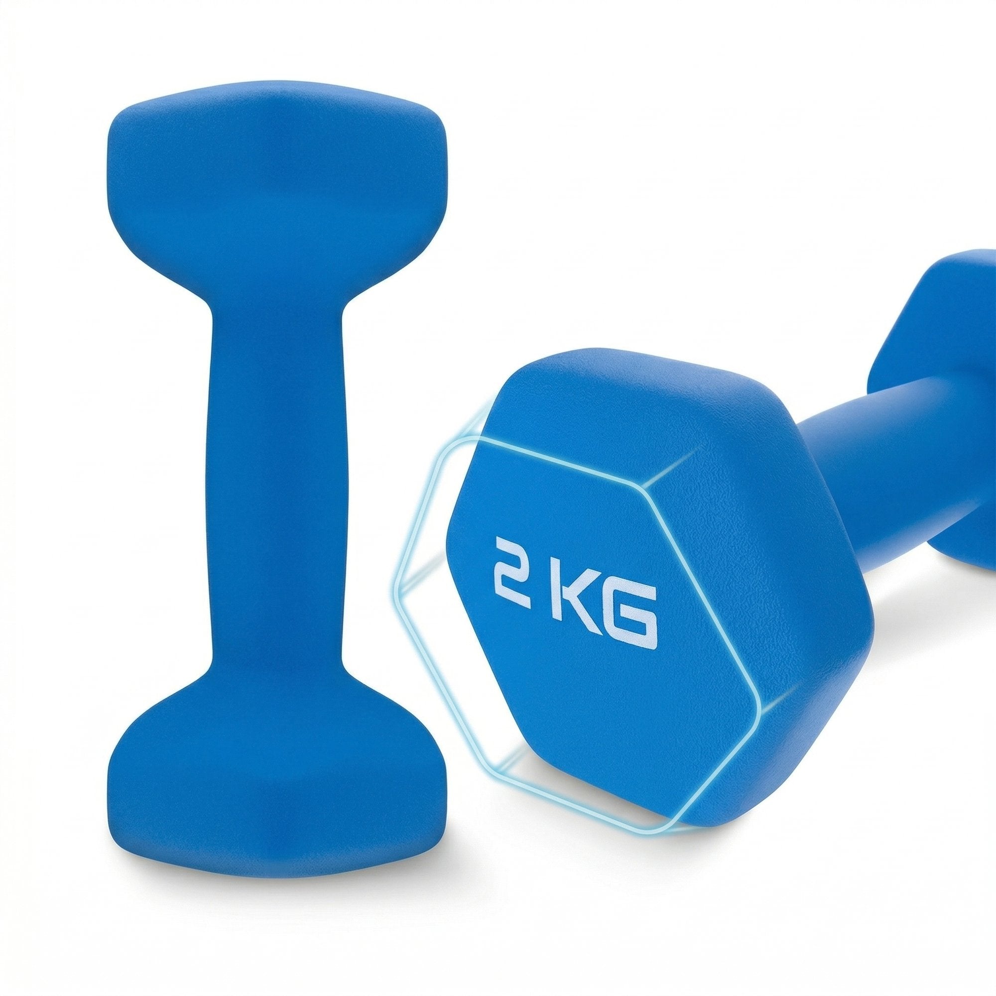 Set Gantere Fitness 7 kg cu Suport – 6 Greutati din Fonta si Neopren/PVC