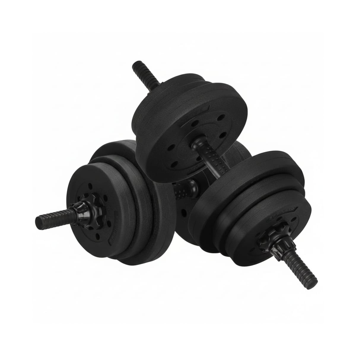 Set Greutati Multifunctionale 19 kg - Gantere, Haltera, Kettlebell, Metal, Maner Antiderapant