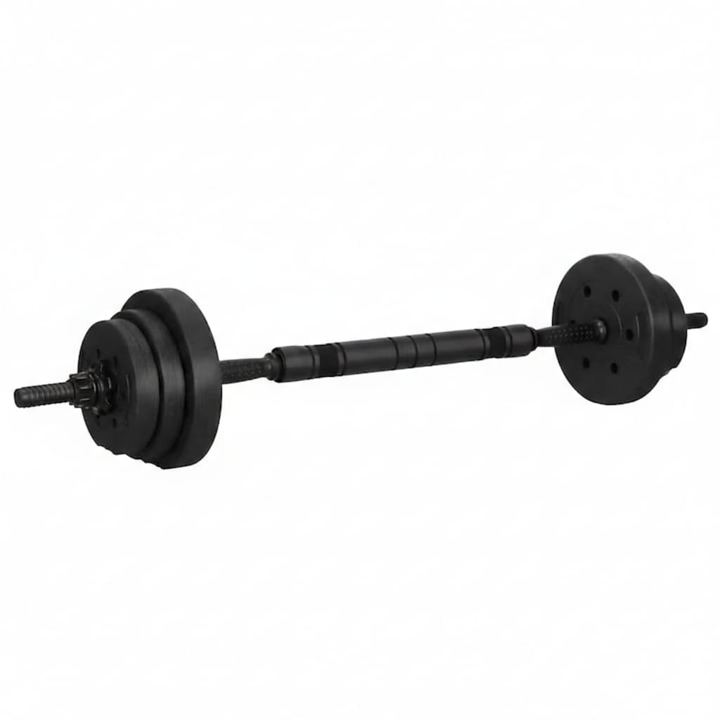 Set Greutati Multifunctionale 19 kg - Gantere, Haltera, Kettlebell, Metal, Maner Antiderapant