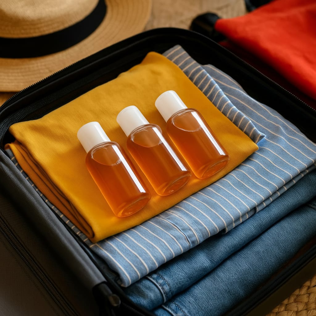 Set Sticle Calatorie 80ml, Recipiente Transparent, 3 buc