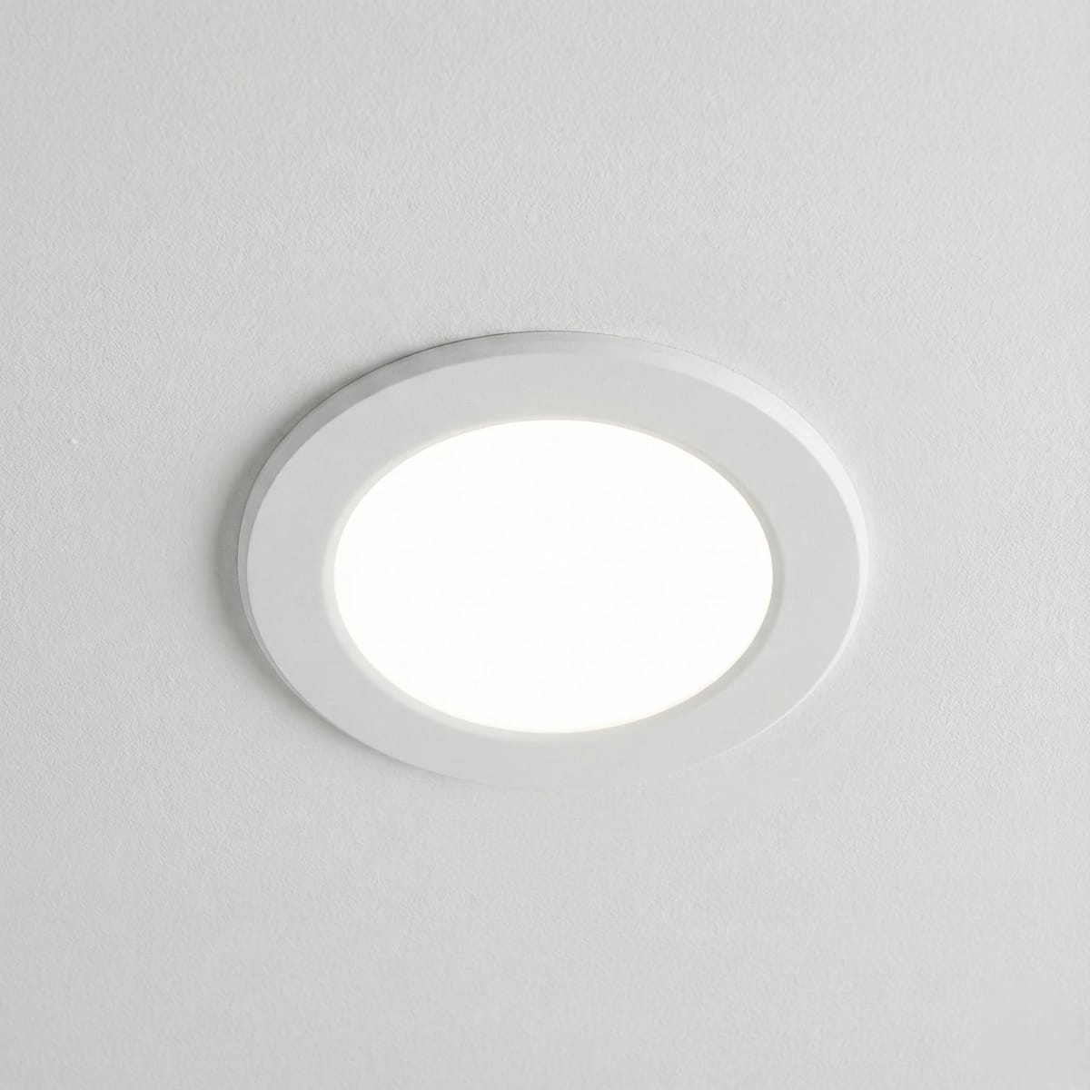 Spot LED incastrat ECO 6W rotund alb, 100mm, alb rece, pentru tavan rigips