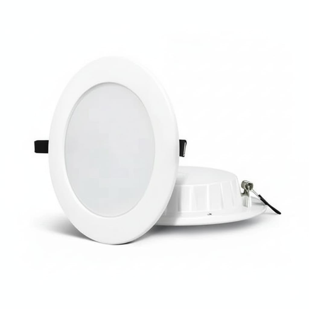 Spot LED incastrat ECO 6W rotund alb, 100mm, alb rece, pentru tavan rigips