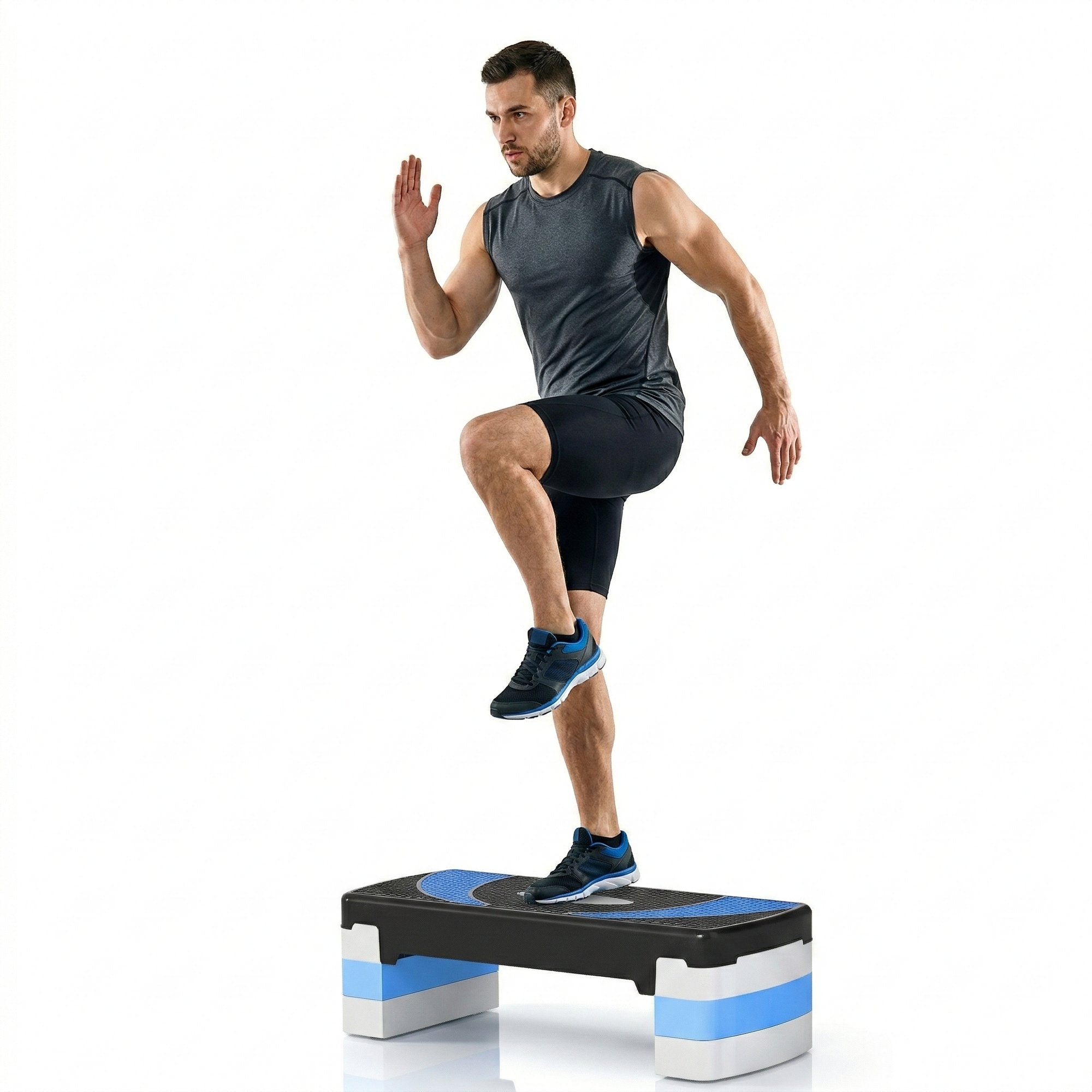 Stepper Fitness pentru Aerobic, Reglabil pe 3 Inaltimi 10-15-20 cm