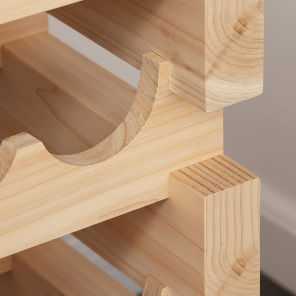 Suport Vinuri 4 Rafturi Lemn Brad Rustic, Design Modular Stabil