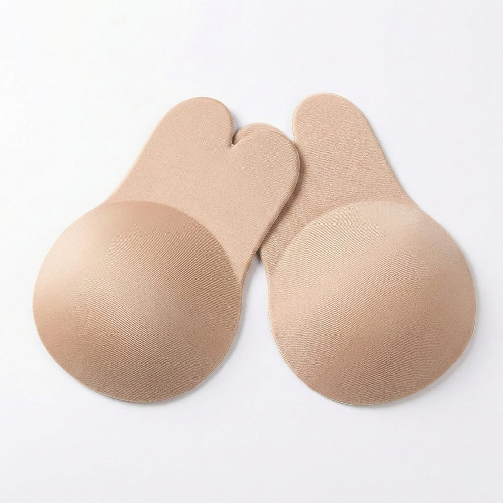 Sutien invizibil din silicon cu efect push-up, set adeziv reutilizabil, variantă bej