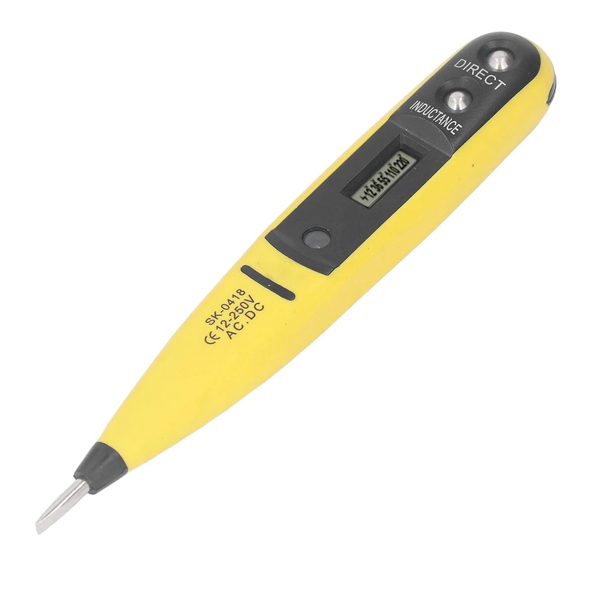 Tester tensiune digital cu ecran LCD, 12–250V, contact/inductiv